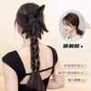 Trenza Peluca Nueva Verano Chino Doble Cola de Caballo Pinza Lazo de Anacardo Trenza Cabello Artificial Trenza Peluca Cola de Caballo