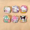 Broche Distintivo Desenho Animado Sanrio Gatinha Gato Liga Metálica Pingente de Insígnia com Gotejamento de Óleo Produto Quente Transfronteiriço Pingente para Mochila de Estudante