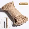 Corda de cânhamo artesanal material DIY arranhador para gatos linha de corda grossa de cânhamo decoração de tubo de água corda fina corda de amarração resistente ao desgaste