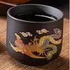 Bule Fengming Original Que Muda de Cor Quando Aquecido, Bule de Argila Roxa Feito à Mão com Motivos de Dragão e Fênix, Bule de Chá Grande, Bule Xishi