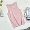 Verão~Estilo Americano Quente~Roupa Externa Corrida Respirável Blusa Esportiva Colete Feminino Aparência Emagrecedora Sem Mangas Top de Yoga