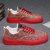 Zapatos de Lona para Hombre, Caña Baja, Nuevo Modelo Invierno 2025, Tenis Estampados de Nicho de Caña Baja, Zapatos Deportivos Casuales Gruesos de Moda para Hombre