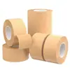 Cinta de papel kraft sin adhesivo para sellar cajas, laminada en color café claro, adecuada para enmarcar cuadros y pintar, se puede rasgar a mano para sellar, empacar y enmascarar