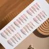 Uñas postizas de punta para llevar transfronterizas, tacto de alta gama, incrustaciones tridimensionales de pedrería, estrella de mar, color nude, arte de uñas almendrado, uñas a presión, puntas de uñas