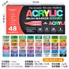 Bolígrafo Marcador Acrílico Guangna 8101 488 Colores Punta Suave Específico para Arte Pintura Bolígrafo Acuarela Set Líquido Directo