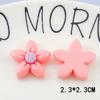 Óleo Brilhante Flor Fofa de Cinco Pétalas Ponta de Folha Flor Cabelo Infantil Acessórios Grampo Presilha DIY Cola de Creme Acessórios para Celular