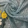Tela de malla con lentejuelas cuadradas de rayas verticales doradas, tela con lentejuelas de cuentas brillantes, tela para falda de vestido formal de escenario en stock