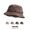 Estilo Japonés Sencillo Primavera Nueva Llegada Lavado Sombrero de Pescador para Hombre Cubre Cara Cabeza Grande Casual Sombrero con Capacidad para Pesca al Aire Libre