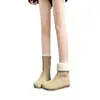 Botas Martin para Mujer que Aumentan la Altura 2026 Nuevas Botas de Nieve Cortas Cálidas de Algodón Forradas Otoño/Invierno Retro para Mujeres Bajitas