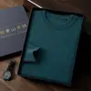 Suéter de Cachemira para Hombre de Cuello Redondo Otoño e Invierno, Suéter de Lana Tejido para Caballero de Negocios, Jersey de Manga Larga, Suéter de Cachemira para Vestir en Capas