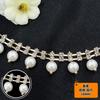 Cadena de diamantes de imitación de agua, accesorios de ropa, pulseras, vestido de novia, cadena de perlas mixtas, cadena de garras, diamantes de imitación