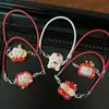 Lindo Gato Manzana Roja Accesorios de Resina Muñeca de Algodón Muñeca DIY Bolso Pequeño de Hombro de Resina Accesorios