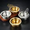 Tazón para Vino de Arroz Coreano de Acero Inoxidable 304, Tazón Dorado para Bocadillos con Asa, Tazón Especial para Arroz para Restaurante, Tazón para Sazonar y Preparar
