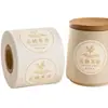 Etiquetas personalizadas estampadas en caliente, etiquetas autoadhesivas de papel especial, pegatinas con logo para cajas de regalo de vino y té, impresión a granel disponible