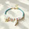 Pulseras de Nuevo Estilo Transfronterizas Europeas y Americanas de Gran Venta con Temática Marina, Collares Hechos a Mano de Conchas Coloridas, Joyería de Piedras Naturales al por Mayor
