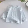 Camada Base Versátil de Algodão para Meninas 2026 Nova Coleção Primavera/Outono Camiseta de Manga Longa para Bebê Top Elegante Casual na Moda