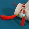 Venta al por mayor cinabrio natural de alto contenido arena roja imperial original cosas buenas suceden colgante para coche llavero colgante para bolso joyería