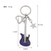 Llavero de Guitarra Eléctrica Ins Colgante Estilo Rock Metálico Llavero Creativo Musical Personalizado Tendencia Accesorios Geniales