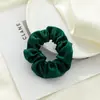 Argola de Cabelo Europeia e Americana de Seda Cetim 3,5cm Cor Sólida Elástica para Meninas Anel de Colon 19 Mm Corda de Cabelo de Seda de Amora