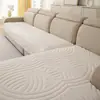 Suministro Exclusivo Transfronterizo de Cojines Simples y Engrosados de Felpa de Invierno para Sofá, Cojines Antideslizantes, Cojines Protectores para Sala de Estar, Fundas de Cojín de Cobertura Completa