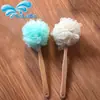 Cepillo de baño de mango largo Bola de baño Flor de baño Cepillo de baño para baño Cepillo exfoliante de baño Frotador de espalda para baño Venta al por mayor de fábrica