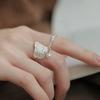Anillo de Perla Sintética con Textura Dulce y Fresca para Mujer, Elegante y Versátil, Nuevo Anillo Abierto Elegante, Anillo de Dedo Índice de Moda