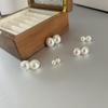 Pendientes de Plata de Ley 925 Shijia de Pan al Vapor con Abalorios Rosas Coloridos Pendientes Elegantes de Lujo Ligero Nueva Moda de Nicho 2025