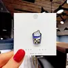Broche de desenho animado personalizado broche de metal fofo em forma de gota de óleo acessórios para roupas bolsas acessórios de crachá broche