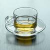 Venta al por mayor de fábrica vaso de vidrio blanco refinado para restaurante taza de té negro taza de agua para el hogar taza de café multifuncional con logo impreso