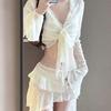[Serie Luz de Luna] Nuevo Traje de Baño de Hada 2026 para Mujer, Conjunto de Bikini de Dos Piezas de Verano, Traje de Baño de Cuatro Piezas para Aguas Termales