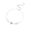 Pulsera de Cintura de Hombrecito Afortunado de Plata de Ley S999 para Pie, Pulsera Elegante Simple de Transferencia, Pulsera de Diseño de Nicho Nuevo