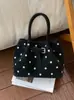 Yuezi 2026 Verano Nueva Moda Lunares Bolso Tote Gran Capacidad Casual para Viajes Diarios Debajo del Brazo Hombro Bolso de Mano para Mujeres