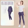 Conjunto de Roupa Esportiva Feminina de Verão com Secagem Rápida, Camiseta de Manga Curta para Corrida, Shorts Esportivos Anti-Exposição, Conjunto de Yoga