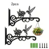 Soporte de Pared de Hierro Forjado Gancho Colgador de Pared Cesta Colgante Estante para Macetas Colgantes Colgador de Cestas de Flores Soporte para Farol