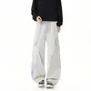 Pantalones anchos de seda helada de secado rápido estilo americano, nueva colección de verano, pantalones de paracaídas para exteriores, de cintura alta, corte holgado, adelgazantes, casuales y deportivos