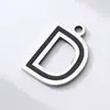 Aço Titânio Drip de Óleo Transfronteiriço 26 Alfabetos Ingleses Acessórios de Joias Aço Inoxidável Inicial de Nome Pingente de Letra Exquisito