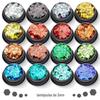 Conjunto de Lantejoulas Mistas 3mm 16 Cores Transfronteiriço Pó Glitter Ultrafino Maquiagem Esmalte de Unha Gel Nail Art Materiais para Joias