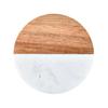 Posavasos Aislados de Mármol Empalmados con Madera de Acacia Redondos Manteles Individuales para Café Posavasos de Té de Halloween Procesamiento Personalizado Escandinavo