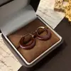 Pendientes de Esmalte Retro Dongdaemun Coreano Moda Círculo Europeo y Americano Clavo de Esmalte Personalidad Aro Estilo Francés
