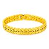 Pulsera chapada en oro de 24 quilates moda nueva joyería de venta caliente pulsera con patrón de doble cruz fábrica en stock suministro directo