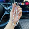 Nuevo Colgante para Llavero con Cuentas de Cristal Cadena para Colgar en la Muñeca Pulsera Cordón Cadena para Colgar Bolsas Accesorios para Colgar en el Coche