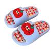 Bonitas pantuflas de verano de manzana roja para mujer, de Eva, para uso en interiores y exteriores, cómodas e interesantes, con colores de contraste personalizados.