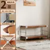 Prateleira multicamadas de piso, estante de armazenamento em aço e madeira estilo japonês para sala de estar, estante de livros, estante de exposição, estante de armazenamento para cozinha e varanda