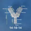 Conector en Y Reductor de Espiga de Plástico Conector de Tres Vías Espiga de Pescado Tubería de Agua Suave Codo Reductor de Tres Vías Transparente Conector de Tres Vías Grande y Pequeño