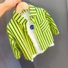 Conjunto de Ropa de Primavera para Niños, Camisa de Manga Larga de Otoño para Niños, Camisa Fina a Rayas de Primavera y Otoño, Nuevo Top para Bebé 2026
