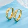 Pendientes de Aro Geométricos Facetados Tallados Simples Triturados Hielo Versátiles Diarios de Nicho para Mujeres Joyería para Orejas de Moda Individual
