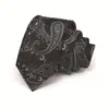 Gravata Masculina Transfronteiriça 7cm Cor Sólida Gravata Amarrada à Mão Gravata Jacquard de Poliéster Masculina Logotipo Gravata de Alta Qualidade para Homens