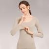 Ropa Interior Térmica para Mujer Ropa Interior Sin Costuras Ropa de Otoño para Mujer con Forro Polar Base Gruesa Ropa de Otoño e Invierno Lana Simple Ropa de Otoño para Mujer