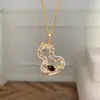 Aretes y Collar de Piedra Ojo de Tigre Populares en Xiaohongshu Accesorios de Otoño e Invierno Accesorios de Nicho de Alta Gama Collar Envío Directo