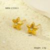 Nuevo Producto Transfronterizo Acero Inoxidable Simple Versátil Lazo Estrella Circonita Incrustada Aretes Lujo Ligero Set de Aretes de Alta Gama